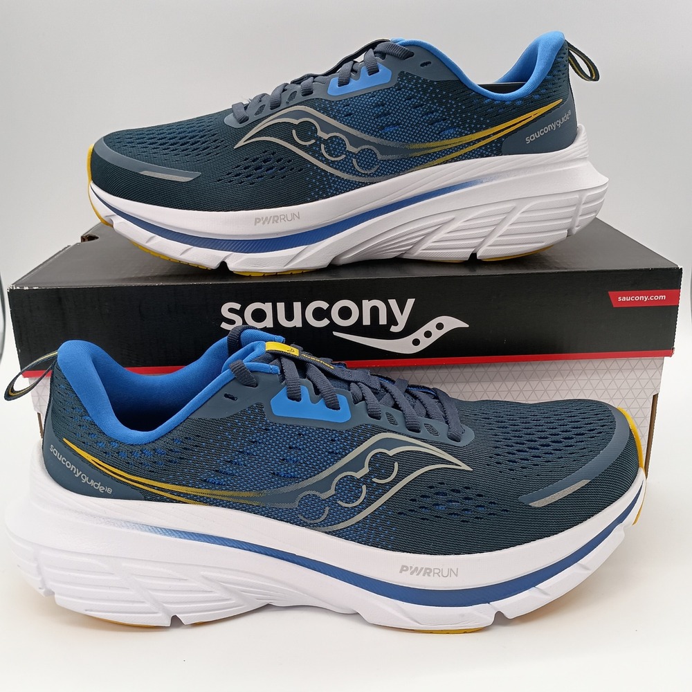 Saucony Guide 18 Mens Running Shoes Navy Skydiver Marine S20998-164 Size‎ 9